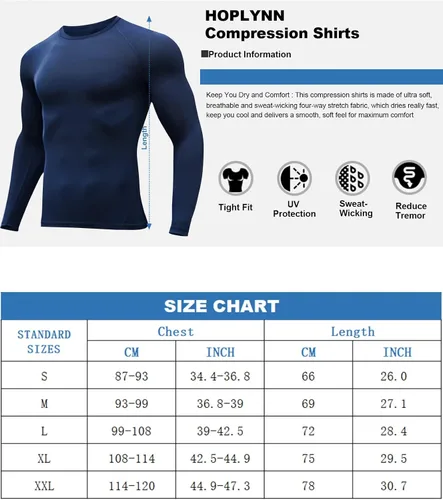 Miniatura 6 de HOPLYNN Paquete de 45 camisetas de compresión de entrenamiento para hombre, manga largacorta, camiseta atlética para deportes