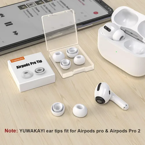Miniatura 6 de [3 pares] Puntas de repuesto para los oídos para Airpods Pro y Airpods Pro de 2ª generación con orificio de reducción de ruido, puntas de silicona