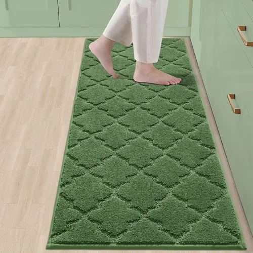 Miniatura 63 de COSY HOMEER Alfombras suaves de cocina [2 piezas] para el frente del fregadero súper absorbentes, tapetes y tapetes de cocina de 20 x 30 pulgadas/20