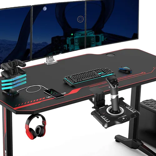 Miniatura 4 de Hikig Steel Clamp-on Flight Stick Desk Mount Bracket Designed for Turtle Beach VelocityOne Flightstick & Logitech G Extreme 3D Pro Joystick