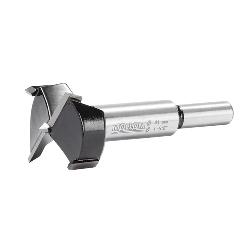 Miniatura 40 de Mollom Broca Forstner de 1/4" (6.3 mm) para carpintería precisa con un grosor de carburo YG8 duradero de 0.063 in, esta herramienta de corte