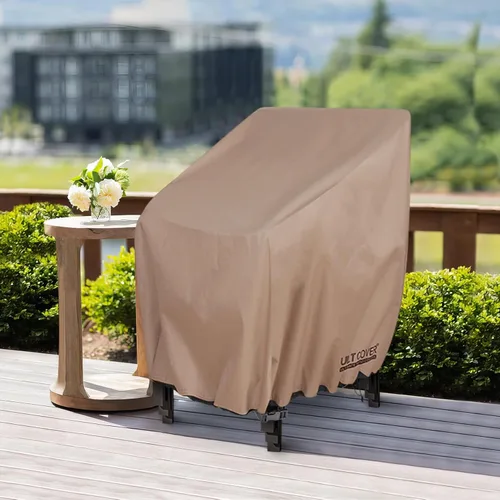 Miniatura 6 de ULTCOVER Funda apilable para silla de patio, impermeable, para exteriores, se adapta a hasta 26 pulgadas de ancho x 34 pulgadas de profundidad x 45