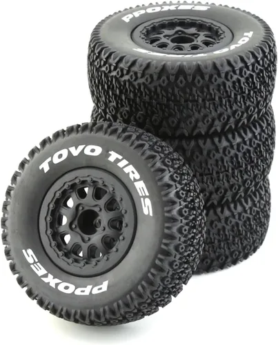 Miniatura 10 de Lifehead 1/10 Neumáticos de camión de curso corto RC para todo terreno, adecuados para TRAXXAS Slash4X4 HuanQi 727 ARRMA SENTON 3S Losi Ford Raptor