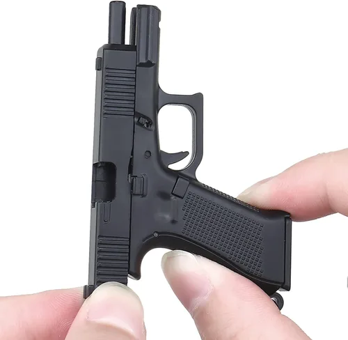 Miniatura 3 de SHANGMAOYO Mini llavero de pistola llavero con forma de pistola llavero táctico pequeño con forma de pistola regalo genial para hombres Negro