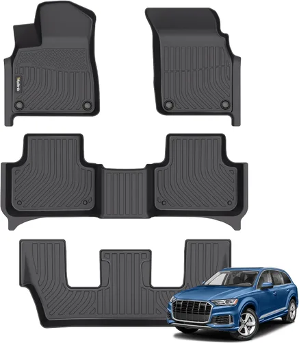 Miniatura 123 de Tapetes de piso para todo clima y forro de carga con respaldo para Chevrolet Suburban de 7 asientos 2021-2025 / GMC Yukon XL de 7 asientos
