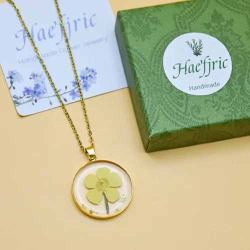 Miniatura 84 de Pressed Flower Necklace Gift for Women Personalized Handmade Necklaces Birth Flower Necklace