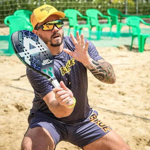Miniatura 7 de AMA SPORT Raqueta de tenis de playa de fibra de carbono 3K con núcleo de espuma EVA, paleta profesional de tenis de playa de carbono para jugadores