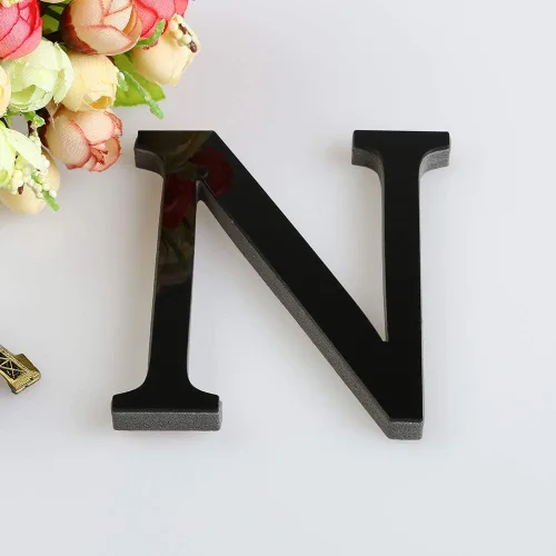 Miniatura 9 de Pegatinas de pared para pared, calcomanías para el hogar, 26 letras 3D, calcomanías de arte acrílico, decoración del hogar Y