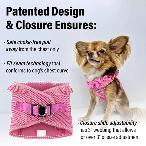Miniatura 2 de DOGGIE DESIGN American River Arnés para perro sin estrangulamiento (XS, lunares rosados)