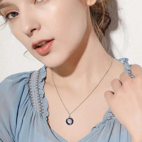 Miniatura 5 de Collar de delfín de plata de ley 925, regalos para el día de la madre para mujeres