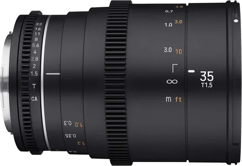 Miniatura 4 de Samyang Lente Cine VDSLR MK2 de alta velocidad T1.5 de 1.378 in para Canon EF - Marco completo, lente de cine con apertura de 9 cuchillas, sellado