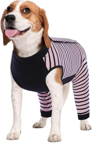 Miniatura 33 de Kuoser Traje de Cirugía para Perro Hembra Esterilización Macho Castración, Manga de Pierna de Perro para Dejar de Lamer Enterizo Suave para Perro