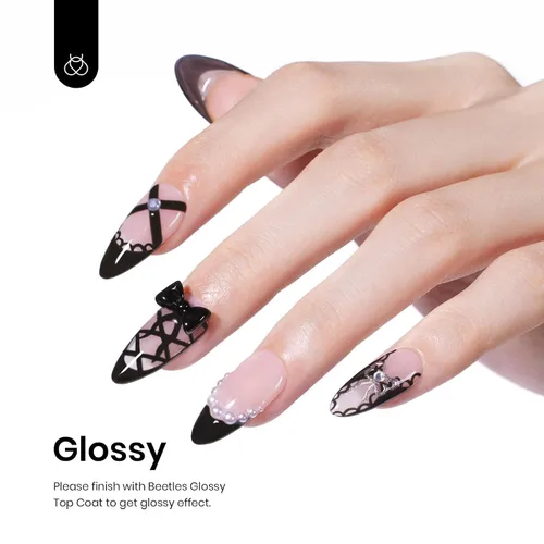 Miniatura 63 de Beetles - Esmalte de uñas de gel marrón – 0.5 onzas líquidas de esmalte de gel marrón oscuro, lámpara LED UV para uñas, regalo de manicura para I