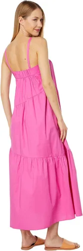 Miniatura 2 de Donna Morgan Vestido largo sin mangas para mujer con niveles diagonales