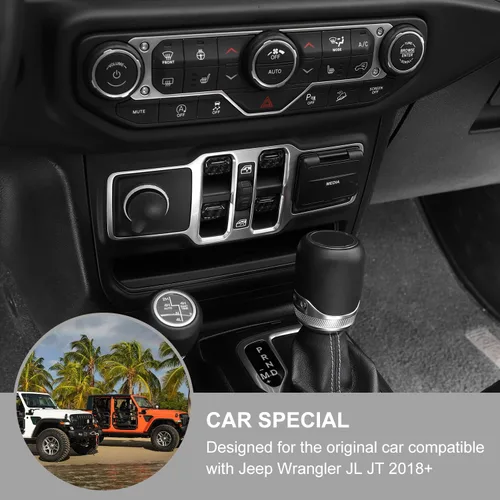 Miniatura 3 de Jimen Compatible con Jeep Wrangler JL JLU 2018-2023 y Jeep Gladiator JT 2020-2023, 4 piezas de cubiertas de interruptor de botón para ventana