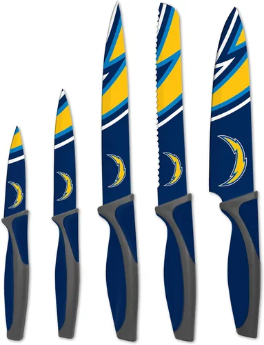 The Sports Vault Cuchillos de cocina NFL Los Angeles Chargers Color del equipo