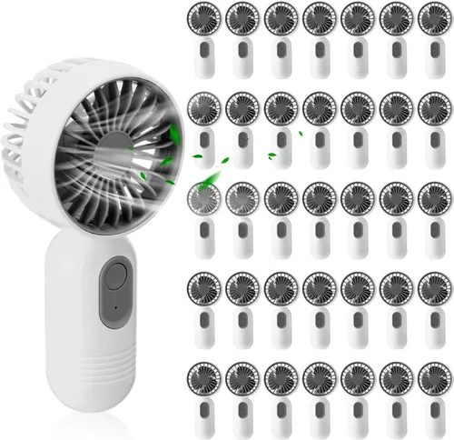 Miniatura 9 de Rossesay Miniventilador portátil a granel, lindo ventilador de mano ligero, pequeño ventilador personal de mano y pestañas de 3 velocidades