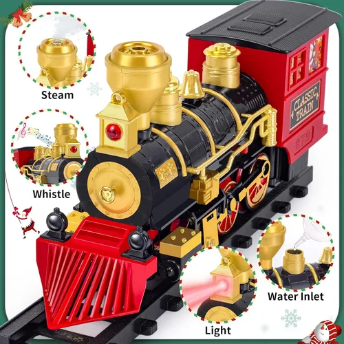 Miniatura 3 de Letapapa Conjunto de Tren, Conjuntos de Tren de Navidad para Debajo del Árbol, Juguete de Tren Eléctrico para Niños y Niñas, Tren de Juguete