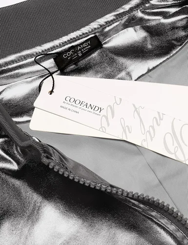 Miniatura 4 de COOFANDY Chaqueta metálica para hombre, diseño de los años 70, disco y fiesta de Navidad, chaqueta universitaria con cremallera