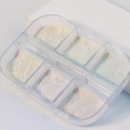 Miniatura 2 de Aurora - Polvo para arte de uñas, diseño holográfico de polvo fino para uñas, pigmento iridiscente para esmalte de uñas en gel, manicura