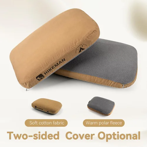 Miniatura 4 de HIKEMAN - Almohada de espuma viscoelástica para acampar - Almohada ultraligera de viaje, almohada para mochilero con funda extraíble, almohadas