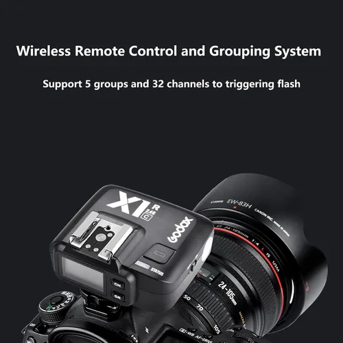 Miniatura 7 de Godox X1R-C TTL Receptor de disparo de flash inalámbrico compatible con cámaras Canon, receptor flash inalámbrico 2.4G, sincronización de alta