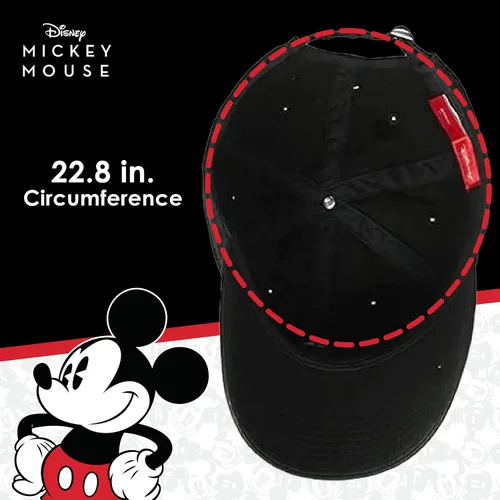 Miniatura 5 de Concept One Disney Mickey Mouse - Gorro de algodón bordado, ajustable, con ala curvada