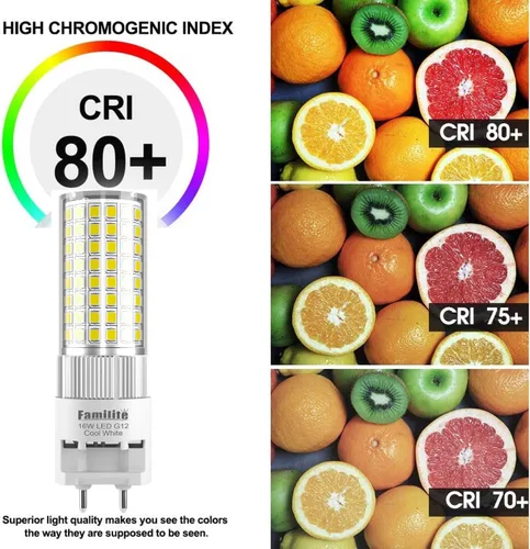Miniatura 6 de Bombilla LED G12 de 16 W, blanco natural, 4000 K, bombilla de maíz bi-pines, paquete de 4