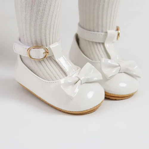 Miniatura 2 de COSANKIM Zapatos planos Mary Jane para bebés y niñas, suela de goma antideslizante, zapatos de vestir de princesa para boda