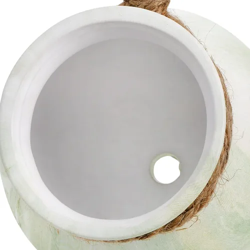 Miniatura 3 de SOUJOY Paquete de 6 macetas colgantes para suculentas, 4 pulgadas, mini maceta colgante de cerámica para pared o techo, maceta colgante con cuerda
