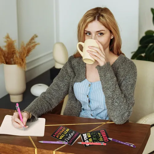 Miniatura 5 de 60 bolígrafos inspiradores con citas de tinta negra, cuaderno motivacional, bloc de notas inspiradoras, mini cuadernos de bolsillo, bolígrafos