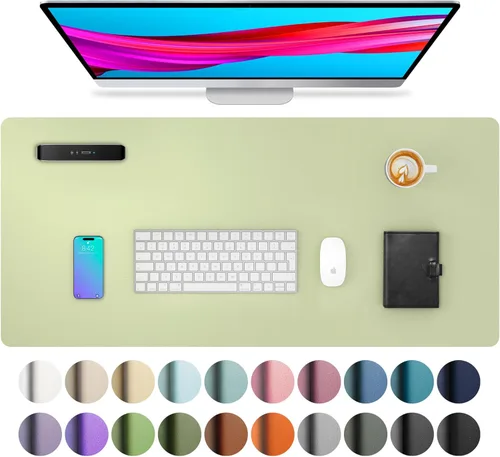 Miniatura 192 de Aothia - Protector de escritorio de cuero sintético, base para mouse, superficie antideslizante e impermeable para escribir y para laptop