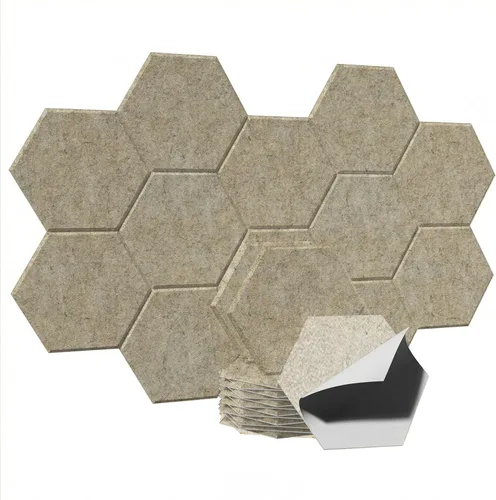 Miniatura 11 de Paneles acústicos, Magrowill, paquete de 12 paneles de pared insonorizados, paneles acústicos de alta densidad absorbentes de sonido
