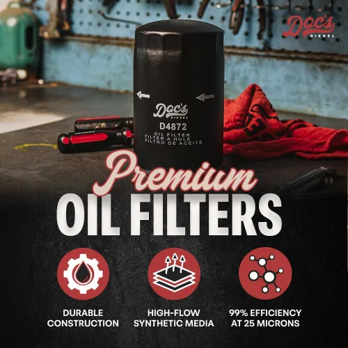 Miniatura 2 de Doc's Diesel Filtro de aceite D4872 Compatible con Ford 7.3L Powerstroke 1994-2003 Sustituye a FL1995