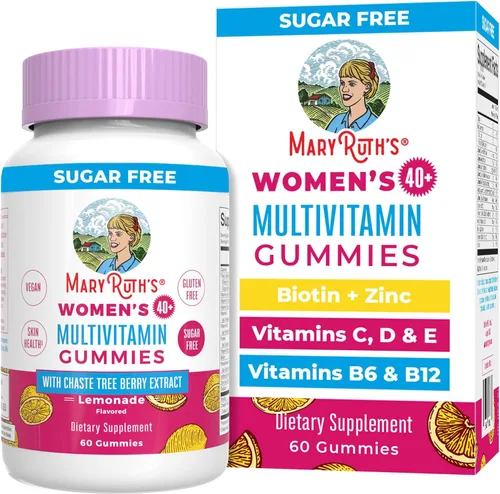 MaryRuth's Multivitamínico para mujeres mayores de 40 años | Sin azúcar | Vitaminas veganas para mujer | Apoyo inmunológico | Multivitamínico diario