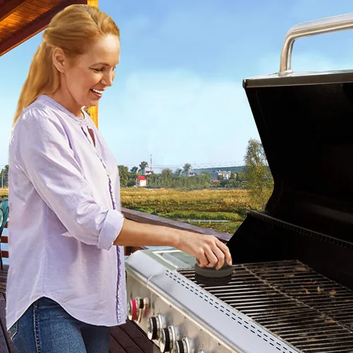 Miniatura 3 de SCRUBIT Cepillo de limpieza para parrilla, esponja para parrilla, limpiador de barbacoa sin cerdas con almohadilla de limpieza resistente
