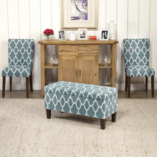 Miniatura 95 de Homepop Silla de comedor con detalles festoneados, sillas de comedor Parsons tapizadas, muebles decorativos para el hogar, tejido gris claro