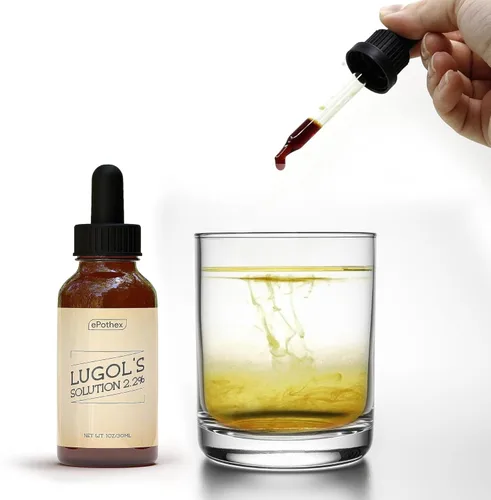 Miniatura 3 de EPOTHEX Lugol's Solution - Botella con cuentagotas de vidrio al 2% de 1 oz. Contiene yoduro de potasio y yodo, 1.0 fl oz