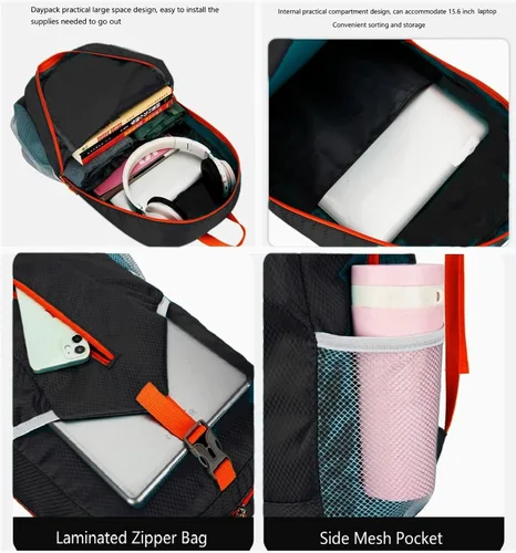 Miniatura 8 de Levayhill Mochila de senderismo plegable de 25L, ligera y plegable, mochila básica de día colapsable, resistente al agua, para viajes, para hombres