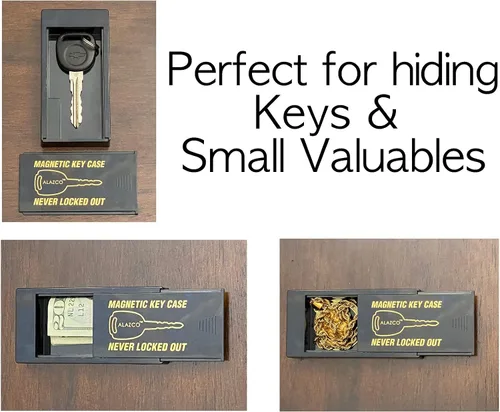 Miniatura 6 de 1 JUMBO Hide A Key Holder magnético debajo del coche llaves de repuesto casa cobertizo RV barco camión oficina almacenamiento objetos de valor