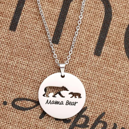 Miniatura 4 de Kivosliviz - Collar de mamá oso y mamá, collar de oso de mamá, para mujer, joyería de regalo para madre, mamá, mamá y mamá