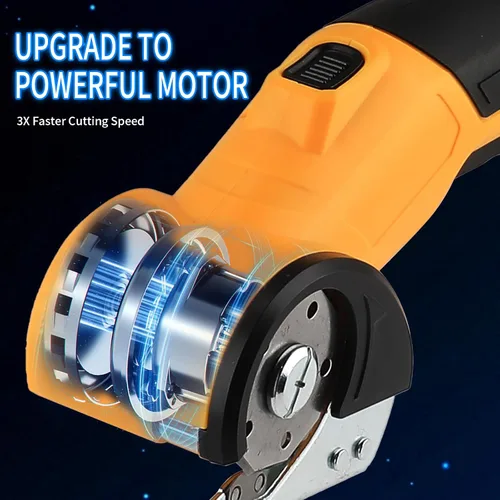 Miniatura 3 de Tijeras eléctricas con luz LED, motor sin escobillas de alta eficiencia, batería de 2000 mAh, hoja de acero de tungsteno para alfombra de tela