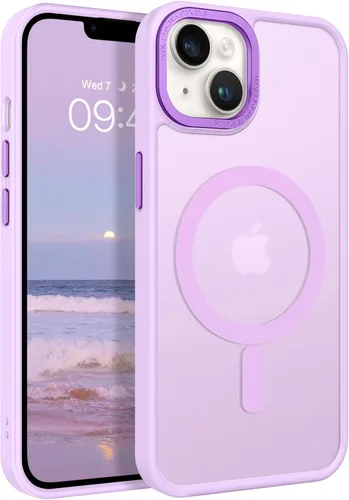 Miniatura 10 de BENTOBEN Funda magnética para iPhone 14 Plus, compatible con MagSafe, translúcida mate, esmerilada, delgada, ligera, a prueba de golpes