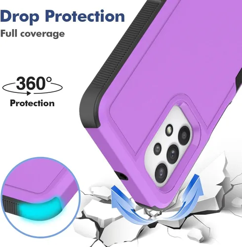 Miniatura 235 de Jeylly Compatible con Samsung Galaxy A22 5G Funda, Funda Samsung A22 5G con 2pcs protectores de pantalla de vidrio templado