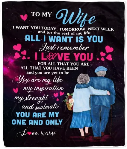 Miniatura 33 de Manta personalizada con texto en inglés «To My Wife from Husband When I Tell You I Love You Wife», manta de forro polar personalizada