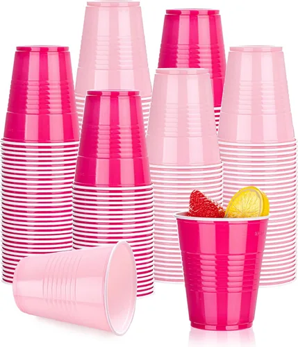 Miniatura 16 de WELLIFE 200 tazas plateadas, vasos de plástico transparente de 9 onzas, copas de vino de plástico desechables, copas de cóctel para fiestas y bodas