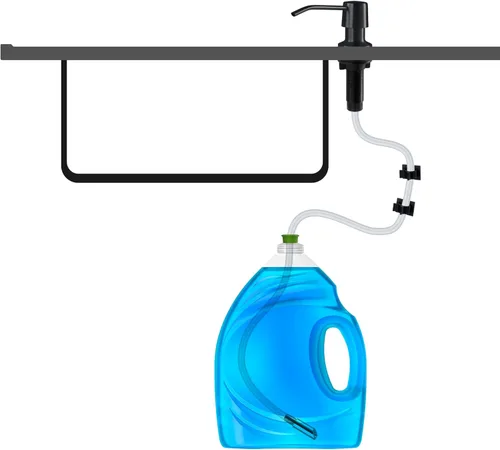 Miniatura 8 de Styever Dispensador de Jabón para Fregadero de Cocina con Bomba - Botella de 16 oz Integrada en Encimera Dispensador de Jabón para Platos con Acero