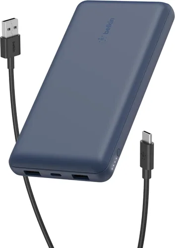 Miniatura 18 de Belkin Cargador portátil, banco de energía USB C de 20000 mAh con 1 puerto USB-C y 2 puertos USB-A, 15 W con cable tipo A a tipo C - iPhone 17, Air