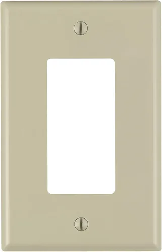 Miniatura 7 de Leviton 1-Gang 1-Decora Midway - Placa de pared de nailon (10 unidades, PJ26-WM, color blanco)