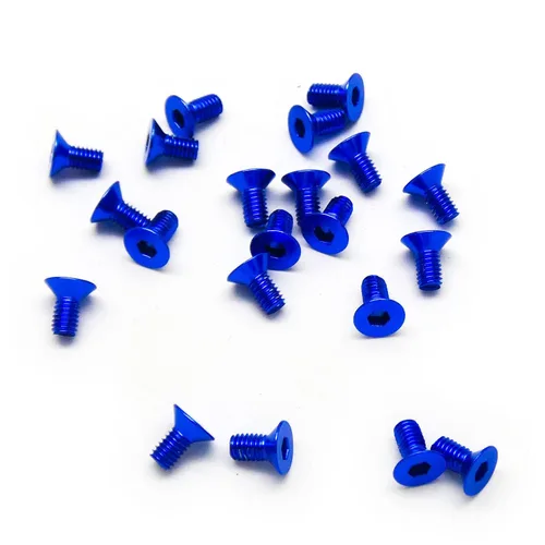 Miniatura 4 de 20 tornillos avellanados M3 6063 de aluminio hexagonal (colores anodizados) (0.236 in, 0.394 in, 0.630 in, 0.787 in) (M3 x 0.236 in, negro)